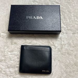 COPY - Prada Men Saffiano Leather Bifold Wallet with Coin Pouch Used